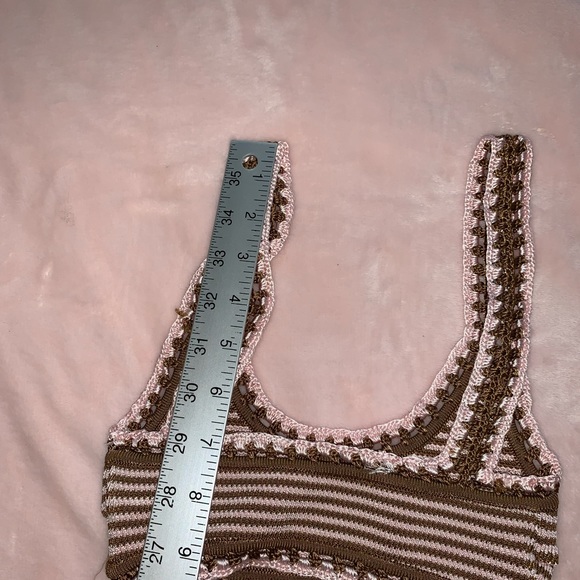 Solid & striped dawn crotchet bikini top XS brown‎ - Picture 5 of 9